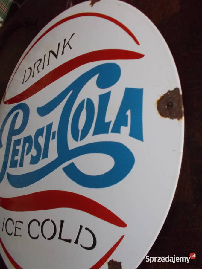 PepsiCola Stary Piękny Szyld Reklamowy Vintage zachodniopomorskie Szczecin