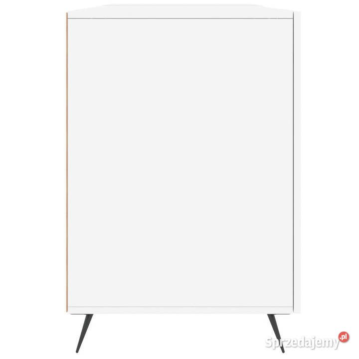 Biurko białe z połyskiem 140x50x75 materiał Warszawa