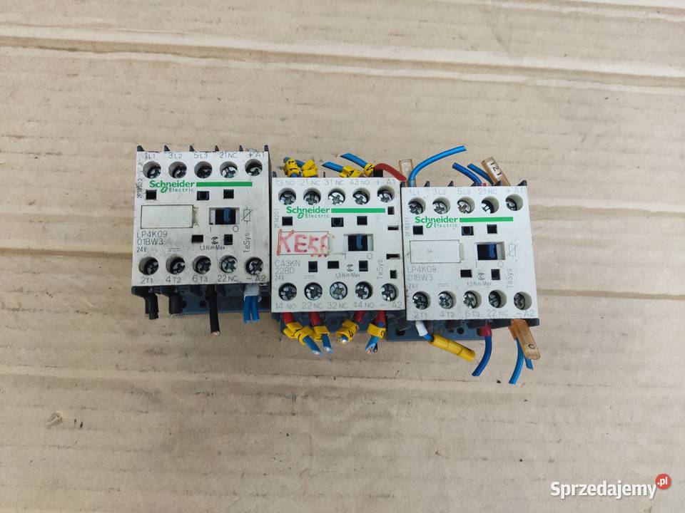 Zestaw styczników Schneider TeSys 24V DC wielkopolskie Kotlin sprzedam