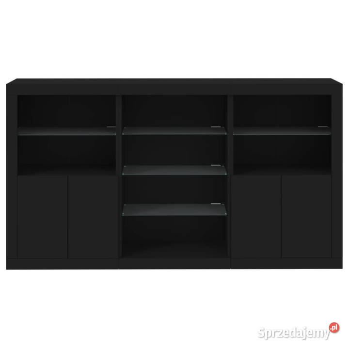 Szafka z oświetleniem LED czarna 1815x37x100 Warszawa