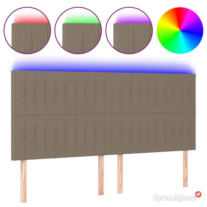 Zagłówek do łóżka z LED taupe 180x5x118128 Ramy i stelaże Warszawa