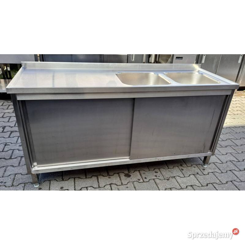 Zlew 2 Komorowy z Szafką Drzwi Suwane 1706085