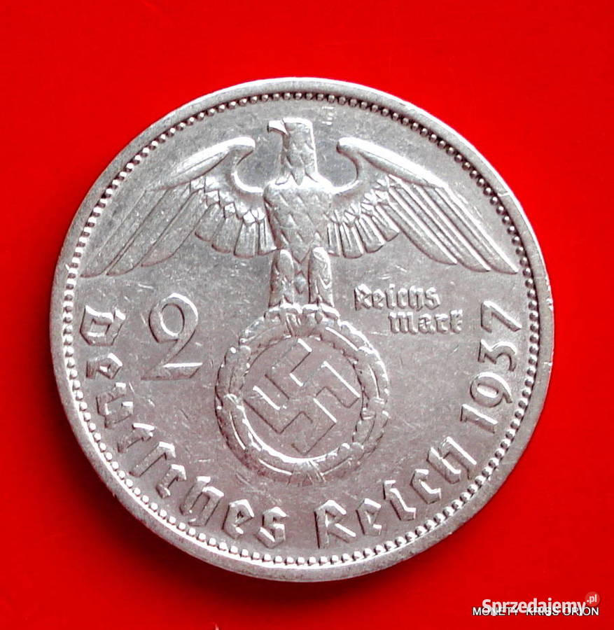 2 Marki Hindenburg 1938 B Niemcy srebro Wrocław