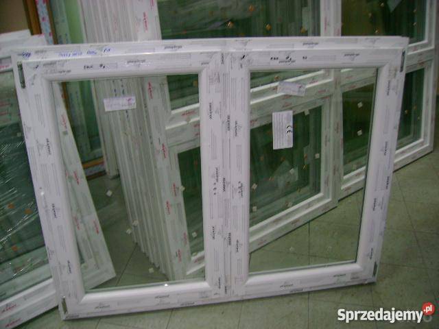 OKNO PCV 116X113 DWUSKRZYDŁOWE RRU KOLOR BIAŁY PCV Warszawa