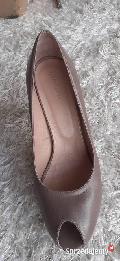 Eleganckie skórzane czółenka r 40 bez palców