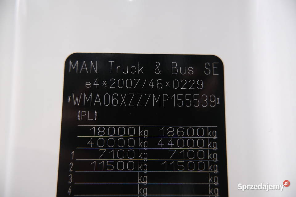 MAN TGX 2020 1241900 ccm 471 Warszawa