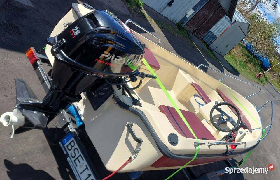 Łódka wędkarska motorówka 430m x145m silnik 20 Augustów