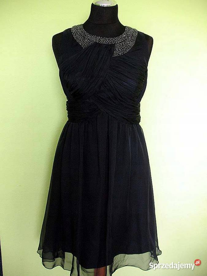 Sukienka haft i szyfon 36 S biust 82 Ashley Siedlce