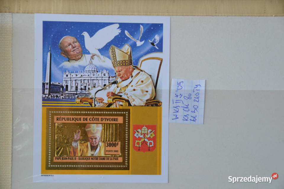 ZnaczkiPapież Jan Paweł II Wybrzeże Kości Sobótka sprzedam