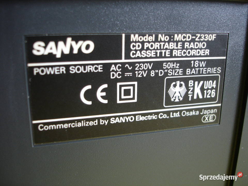 Radiomagnetofon z CD SANYO MCDZ330F Zielona Góra