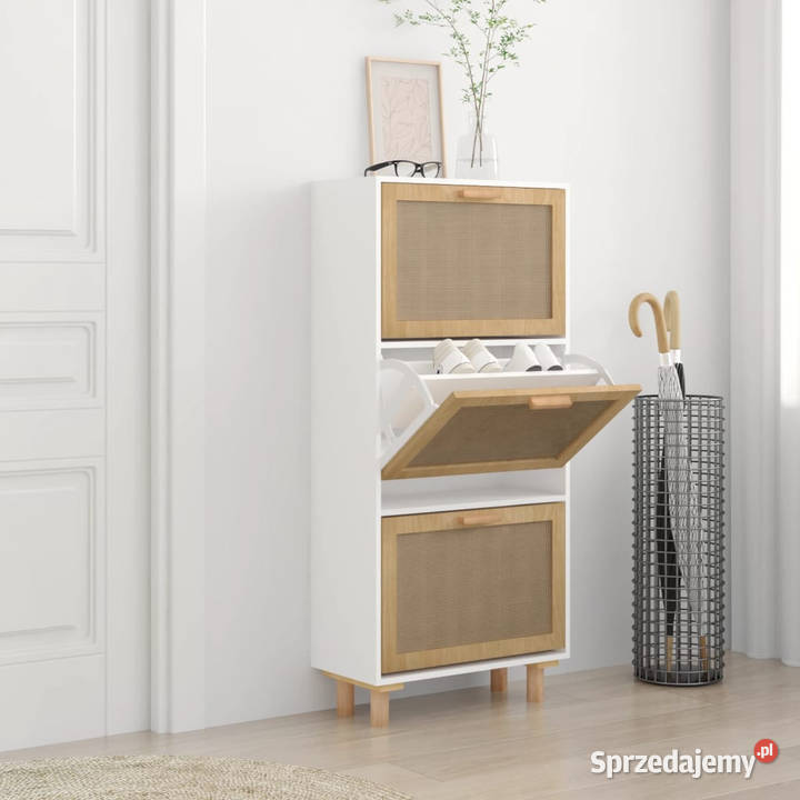 Szafka na buty biała 52x25x115 materiał Warszawa
