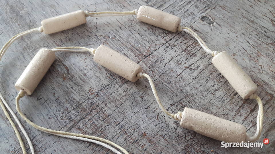 Naszyjnik ceramiczny ręcznie wykonany Otwock sprzedam