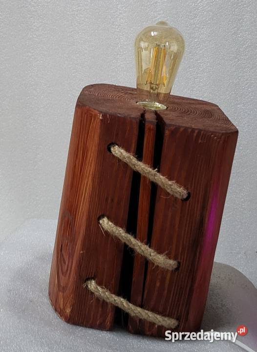 Lampa drewniana handmade