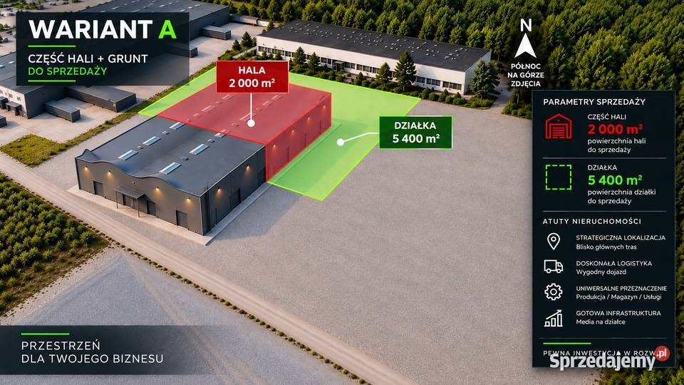 HALA PRZEMYSŁOWA Z GRUNTEM TARNÓW Kryształowa Tarnów