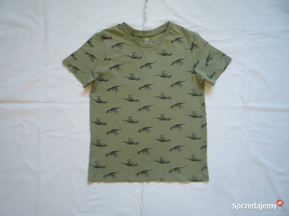 HM 134140 Zielona khaki Koszulka Dinozaury Bluzki, koszulki i kaftaniki Szczecin