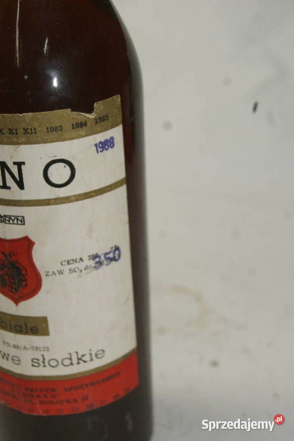 PRL 1988r wino ORGINAŁ BUTELKA WINO PRODRYN DEKO Rybnik