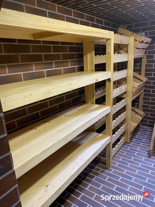 Regał półki drewniany wysoki 2mx1m garaż Szafy, regały, półki Chełmża