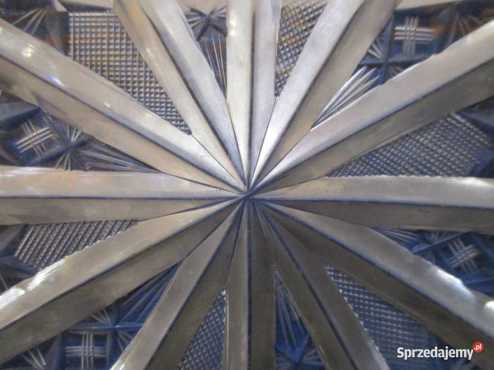 Kryształowy Talerzyk Deserowy PRL Porcelana i szkło Nieporęt