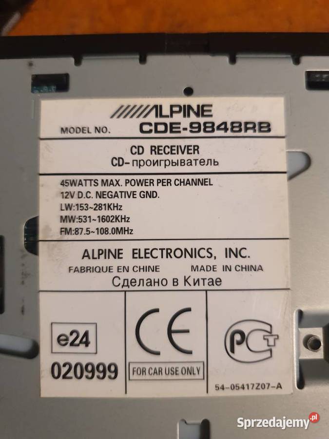 Radia samochodowe Alpine i ESP niesprawdzone Łódź