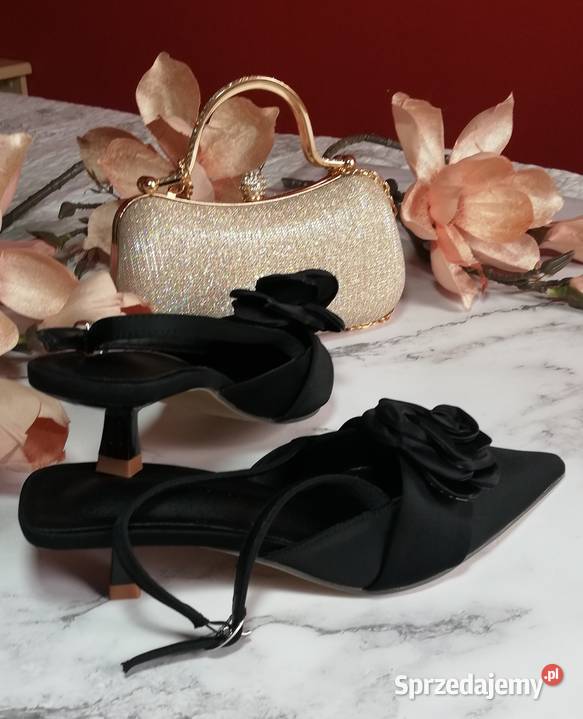 szpilki czarne satynowe inna Warszawa