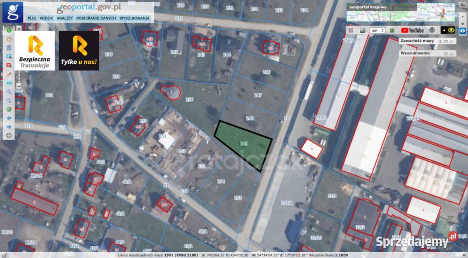 Sprzedaż działki 935m Bożepole Małe