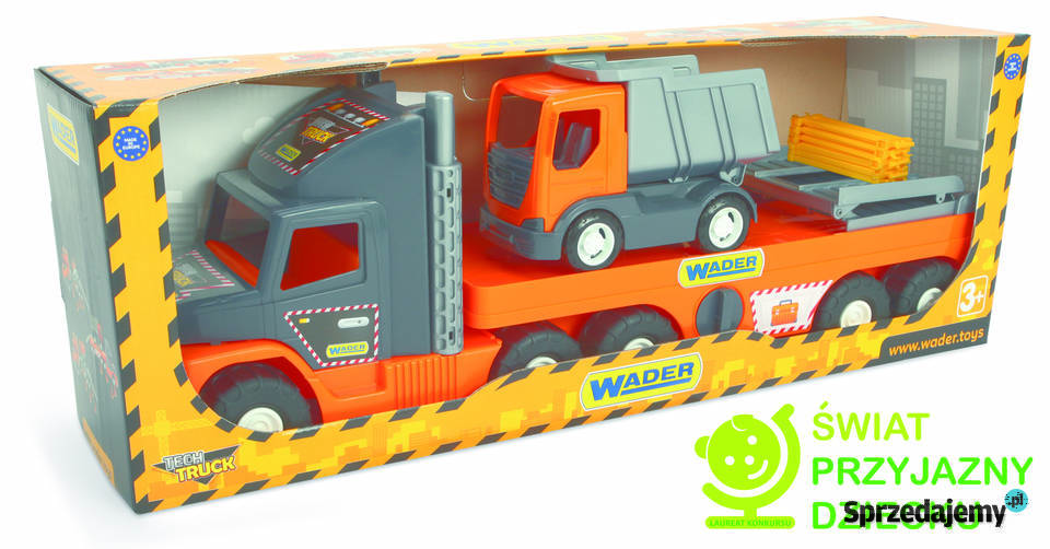 Wader Auto Super Tech Truck laweta z wywrotką Samochody i pojazdy