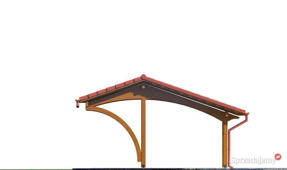 Drewniana dwustanowiskowa wiata garażowa Mrągowo sprzedam