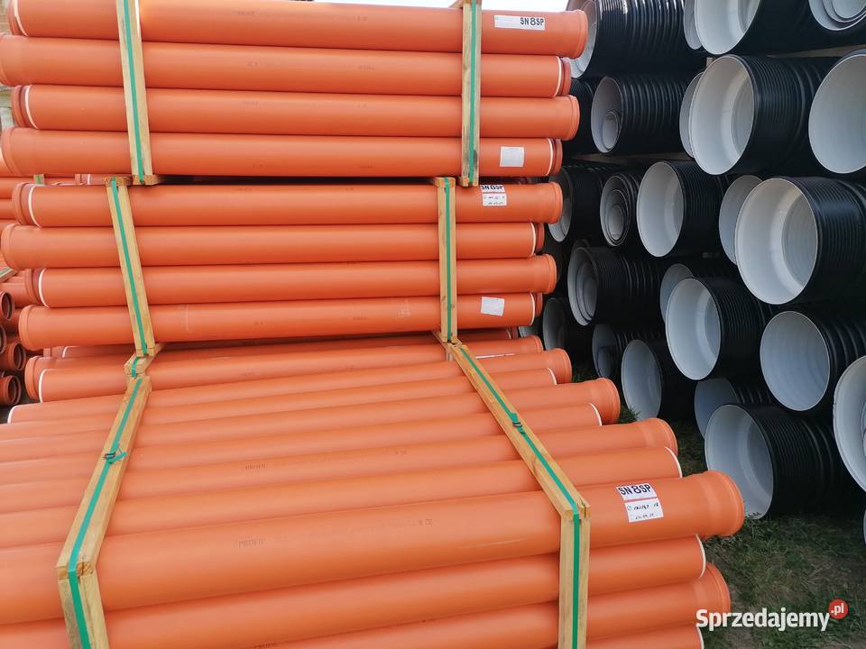 Rura kanalizacyjna SN8 pcv 110x32 oranż I Międzybórz