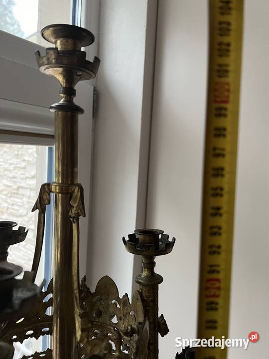 Kandelabr z brązu stary świecznik antyk Bystrzyca Kłodzka sprzedam