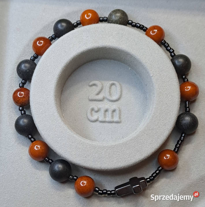 Bransoletka różaniec dziesiątka różańca BURSZTYN