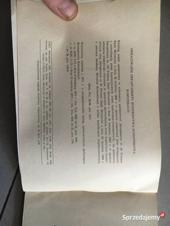 Katalog norm i cen kosztorysowych w budownictwie Antykwariat Łęczyca