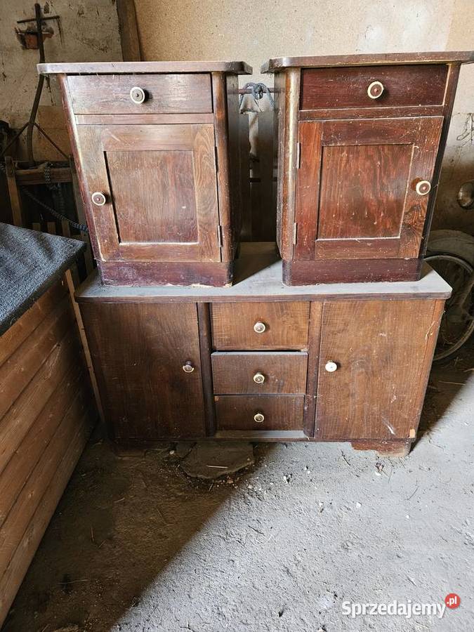 Stare szafki nocne zabytkowe PRL Nowe Budkowice