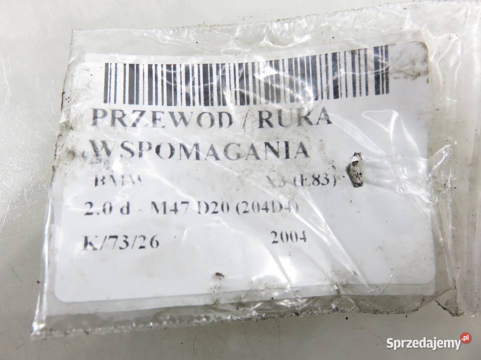PRZEWÓD WSPOMAGANIA BMW X3 E83 20 d 324123498211 sprzedam