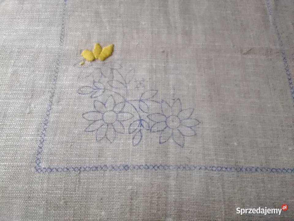 Serwetki lniane z szablonem do haftu Łódź sprzedam