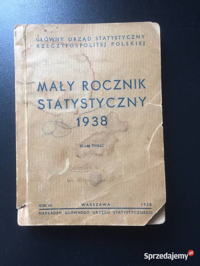 2746 Mały Rocznik Statystyczny 1938 zachodniopomorskie Szczecin sprzedam