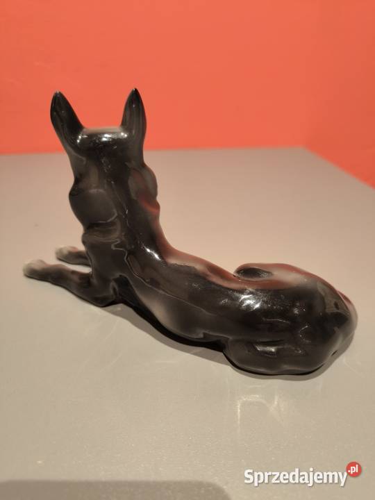 Porcelanowa figurka owczarek niemiecki Hollohazi Poznań sprzedam