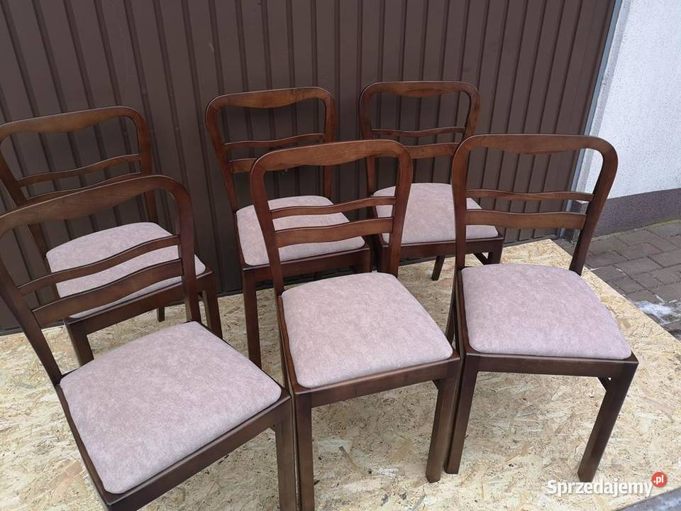 Krzesła ARTDECO Stare Antyk Komplet 6 Sztuk Swarzędz