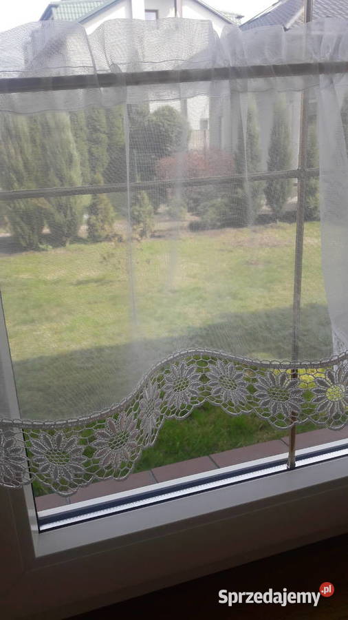 Biała połyskliwa zazdrostka gipiura 93 x 34 mazowieckie