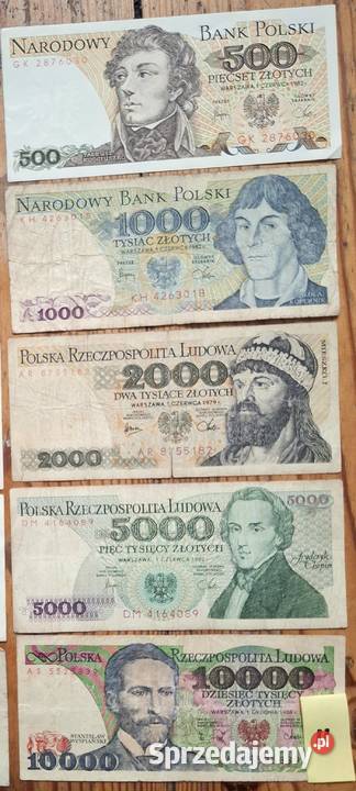 Zestaw Banknotów PRL II Antyki, Sztuka, Kolekcje śląskie Gliwice