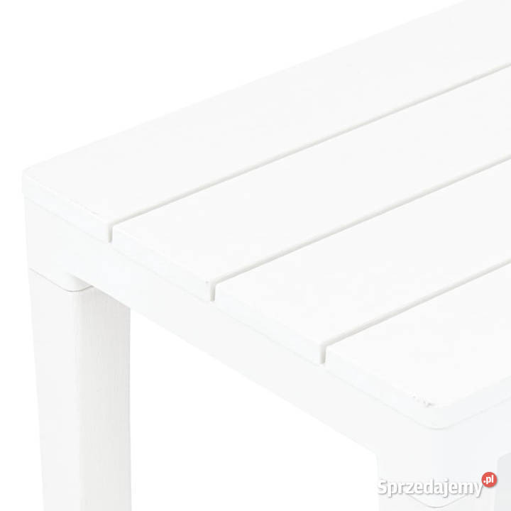 Ławki ogrodowe 2 białe plastikowe WM48780 mazowieckie Warszawa