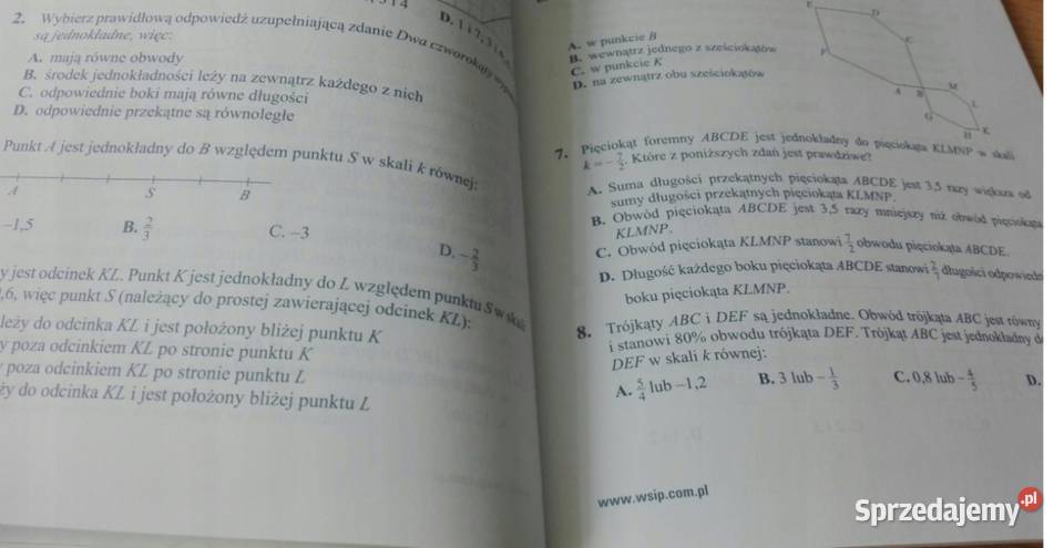 Matematyka wokół nas sprawdziany gimnazjum 3 Gdańsk