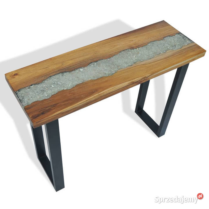 Stolik konsola drewno tekowe 100 x 35 x 75 mazowieckie Warszawa