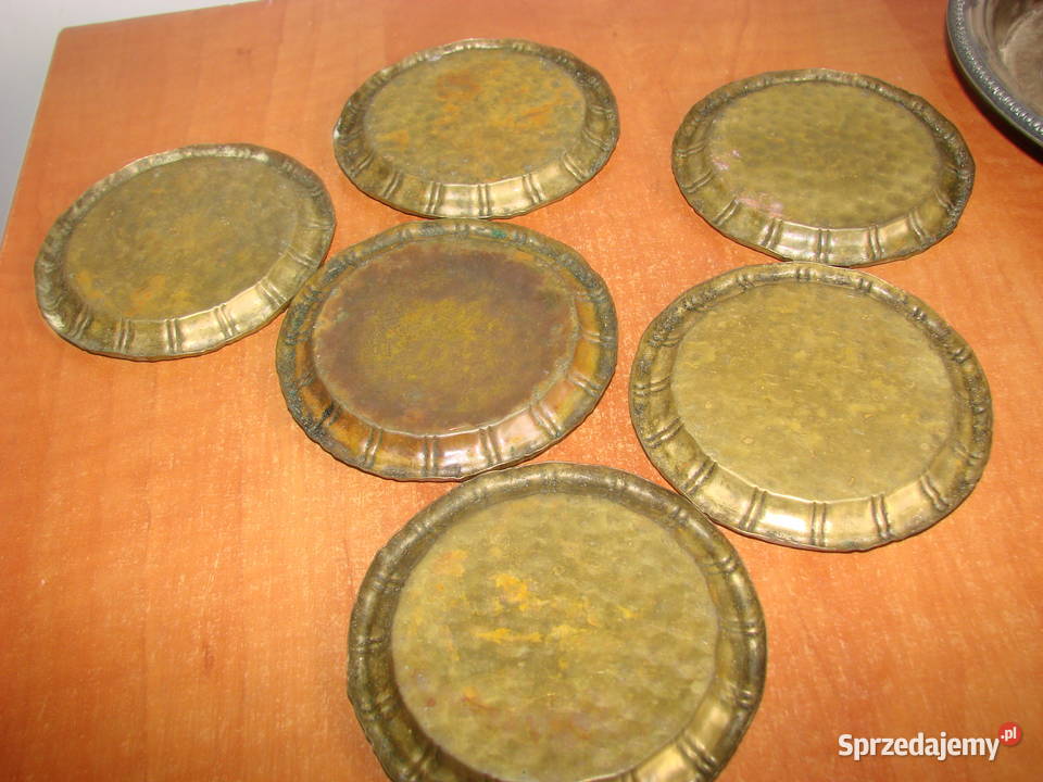 mosiężne podkładki pod kieliszki Pruszcz Gdański