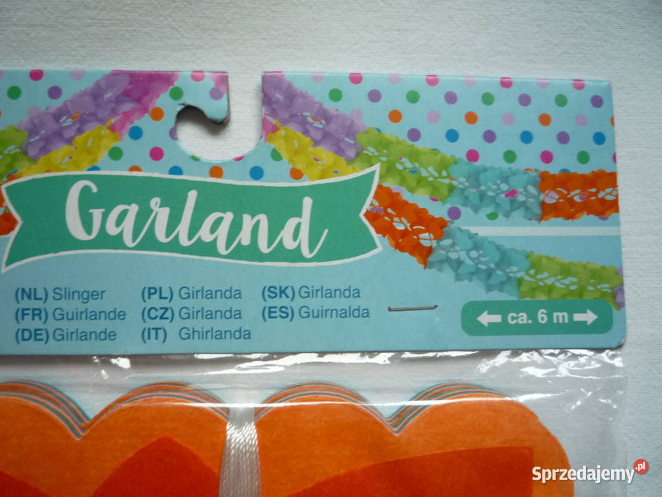 Nowa Girlanda Papierowa Kolorowa 6m zachodniopomorskie Szczecin sprzedam