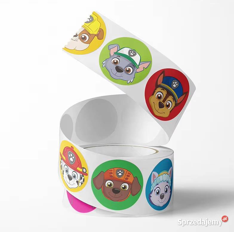 Naklejki motywacyjne dzieci PSI PATROL 500 sztuk Płock