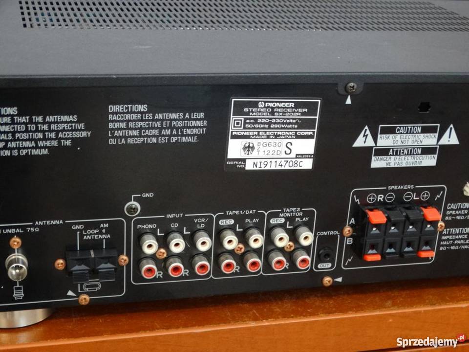 Wzmacniacz z radiem Pioneer SX202R mocny 290 podkarpackie Jasło