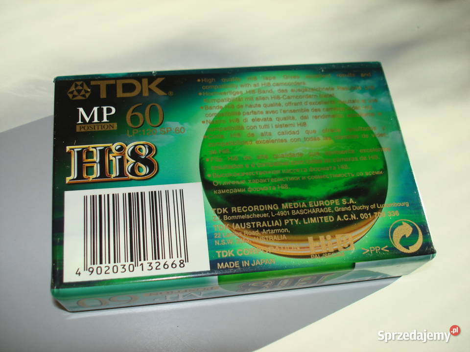 TDK nowa kaseta zafoliowana fabrycznie HI8 Poznań