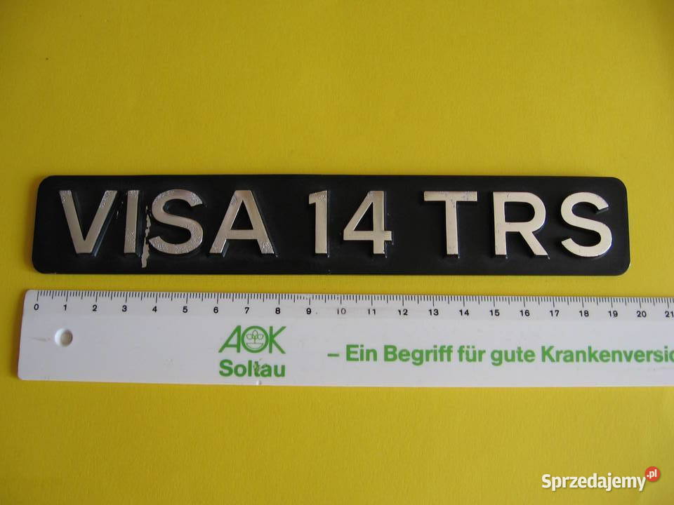 Citroen VISA14 TRS stary emblemat znaczek napis Przemyśl