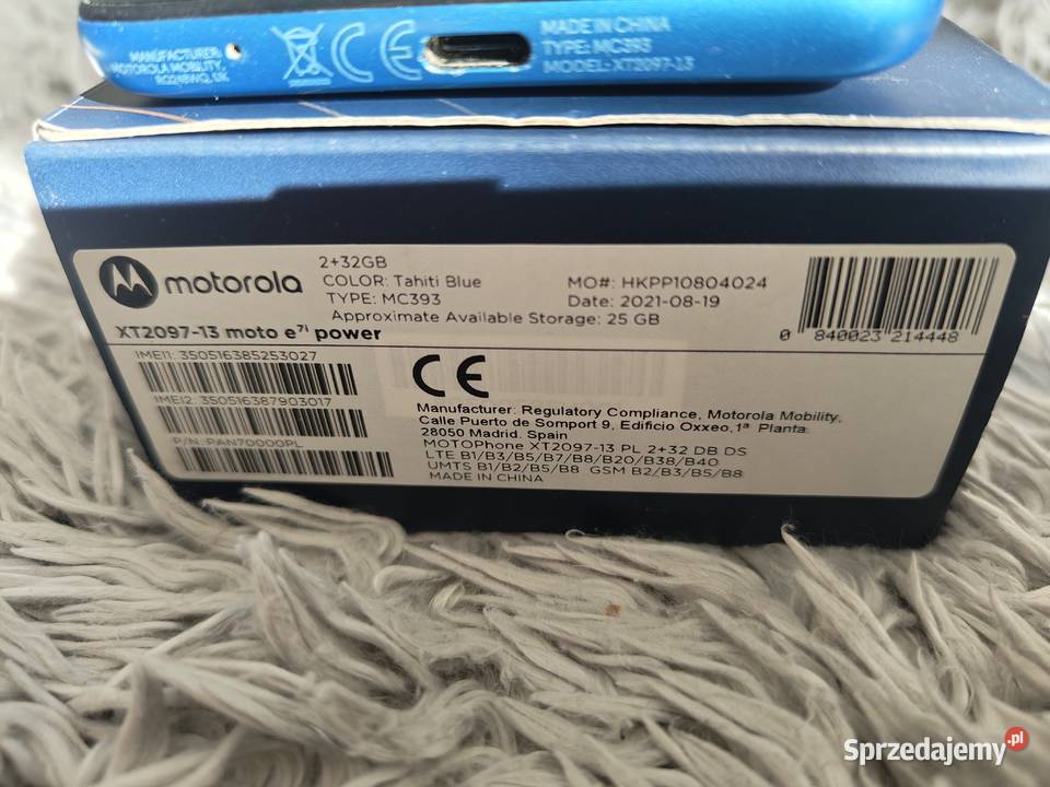 Telefon Motorola Moto E7 Power 232GB XT209713 mazowieckie Warszawa