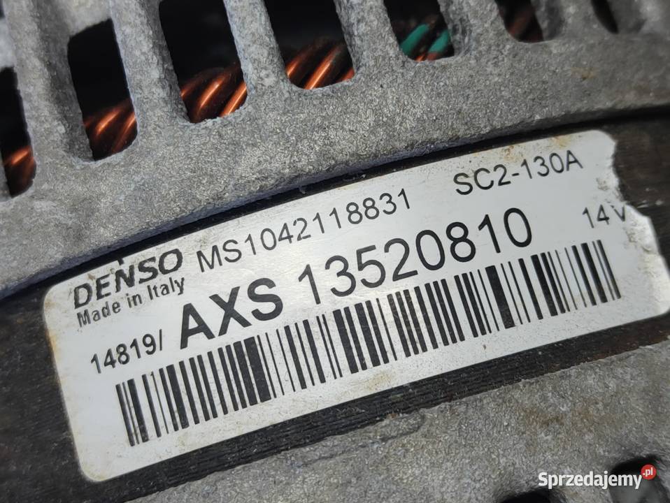 Alternator Opel Corsa E 14 Benzyna 13520810 wielkopolskie Pleszew sprzedam